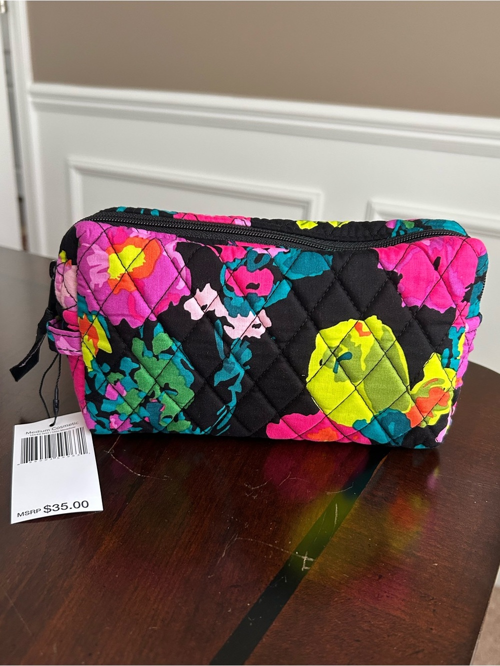 Vera Bradley Medium Cosmetic Bag.  New in bag. Hilo Meadow pattern.